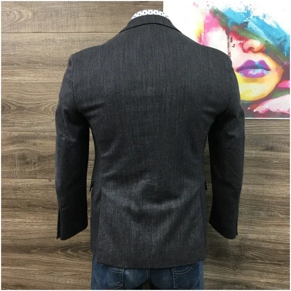 JOSEPH ABBOUD Mens Cotton Blazer Sport Coat Casual Jacket 40R Slim Fit Suit